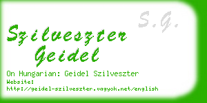 szilveszter geidel business card